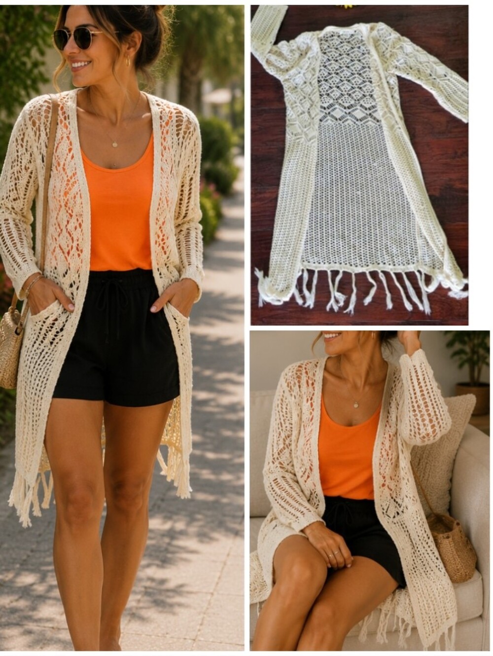 BOHO CROCHET OPEN Cardigan 💕